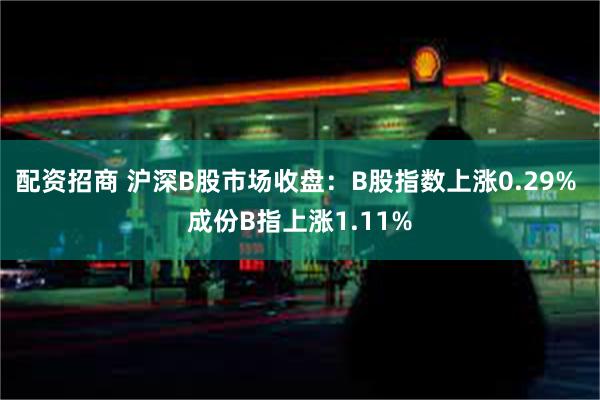 配资招商 沪深B股市场收盘：B股指数上涨0.29% 成份B指上涨1.11%