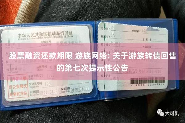 股票融资还款期限 游族网络: 关于游族转债回售的第七次提示性公告